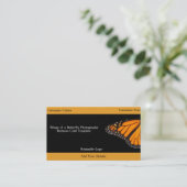 （昆虫）オオカバマダラ、モナーク蝶の翼 名刺 (スタンド正面)