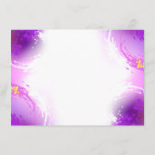 （昆虫）オオカバマダラ、モナーク蝶の背景（紫） アドバイスカード (裏面)