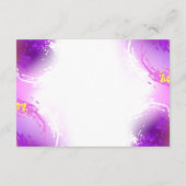 （昆虫）オオカバマダラ、モナーク蝶の背景（紫） アドバイスカード (裏面)