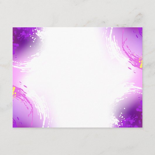 (昆虫)オオカバマダラ、モナーク蝶の背景(紫) エンクロージャーカード (裏面)