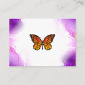 (昆虫)オオカバマダラ、モナーク蝶の背景(紫) エンクロージャーカード (裏面)