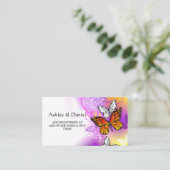 (昆虫)オオカバマダラ、モナーク蝶の背景(紫) エンクロージャーカード (スタンド正面)