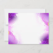 （昆虫）オオカバマダラ、モナーク蝶の背景（紫） カード (裏面)