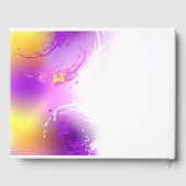 （昆虫）オオカバマダラ、モナーク蝶の背景（紫） ゲストブック (裏面)