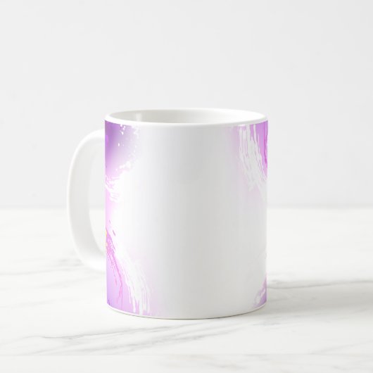 (昆虫)オオカバマダラ、モナーク蝶の背景(紫) コーヒーマグカップ (正面左)