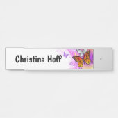 （昆虫）オオカバマダラ、モナーク蝶の背景（紫） サインプレート (正面)