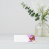 (昆虫)オオカバマダラ、モナーク蝶の背景(紫) スキニー名刺 (スタンド正面)