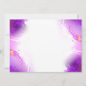 (昆虫)オオカバマダラ、モナーク蝶の背景(紫) セーブザデート (裏面)