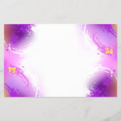 （昆虫）オオカバマダラ、モナーク蝶の背景（紫） チラシ (裏面)