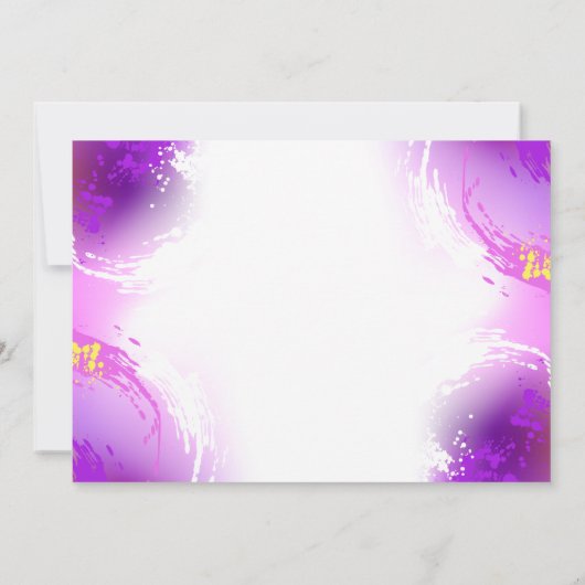 (昆虫)オオカバマダラ、モナーク蝶の背景(紫) ノートカード (裏面)