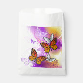 (昆虫)オオカバマダラ、モナーク蝶の背景(紫) フェイバーバッグ (正面)