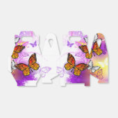 （昆虫）オオカバマダラ、モナーク蝶の背景（紫） フェイバーボックス (折り畳みなし)