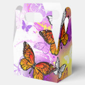 （昆虫）オオカバマダラ、モナーク蝶の背景（紫） フェイバーボックス (オープン)