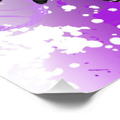 （昆虫）オオカバマダラ、モナーク蝶の背景（紫） フォトプリント            (角)