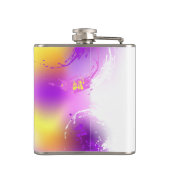 （昆虫）オオカバマダラ、モナーク蝶の背景（紫） フラスク (裏面)