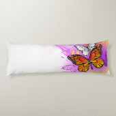 （昆虫）オオカバマダラ、モナーク蝶の背景（紫） ボディピロー (裏面)