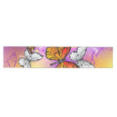 （昆虫）オオカバマダラ、モナーク蝶の背景（紫） ミディアムテーブルランナー (横)