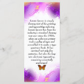 (昆虫)オオカバマダラ、モナーク蝶の背景(紫) メニュー (裏面)