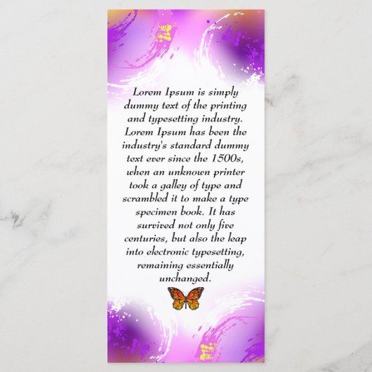 (昆虫)オオカバマダラ、モナーク蝶の背景(紫) メニュー (裏面)