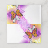 （昆虫）オオカバマダラ、モナーク蝶の背景（紫） ロイヤリティカード (外部開封)