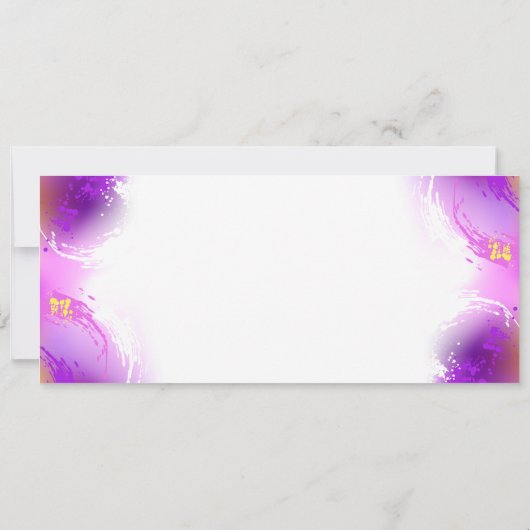 (昆虫)オオカバマダラ、モナーク蝶の背景(紫) 招待状 (裏面)