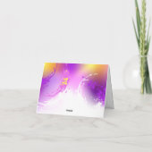 （昆虫）オオカバマダラ、モナーク蝶の背景（紫） 案内状 (裏面)