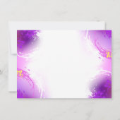 （昆虫）オオカバマダラ、モナーク蝶の背景（紫） 案内状 (裏面)