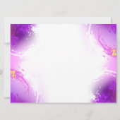 （昆虫）オオカバマダラ、モナーク蝶の背景（紫） 案内状 (裏面)