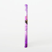 （昆虫）オオカバマダラ、モナーク蝶の背景（紫） SAMSUNG GALAXYケース (右側)