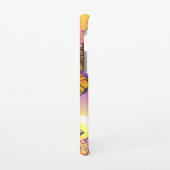 （昆虫）オオカバマダラ、モナーク蝶の背景（紫） SAMSUNG GALAXYケース (左側)