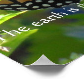 （昆虫）オオカバマダラ、モナーク蝶の花と聖書の詩ポスター ポスター (角)