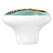 （昆虫）オオカバマダラ、モナーク蝶の花 セラミックノブ (側面)