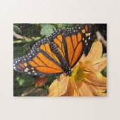 (昆虫)オオカバマダラ、モナーク蝶の菊 ジグソーパズル (横)