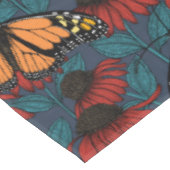 （昆虫）オオカバマダラ、モナーク蝶の赤い円錐花序 テーブルクロス (アングル)