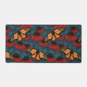 （昆虫）オオカバマダラ、モナーク蝶の赤い円錐花序 デスクマット (正面)