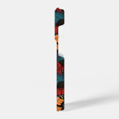 （昆虫）オオカバマダラ、モナーク蝶の赤い円錐花序 iPhoneケース (左側面)