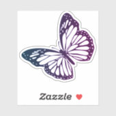 (昆虫)オオカバマダラ、モナーク蝶の輪郭のシルエット シール (シート)