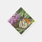 （昆虫）オオカバマダラ、モナーク蝶の野生の花ナプキン スタンダードカクテルナプキン (角)