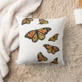 (昆虫)オオカバマダラ、モナーク蝶の野生生物自然 クッション (ブランケット)