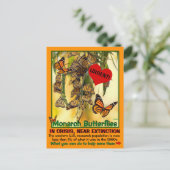 (昆虫)オオカバマダラ、モナーク蝶は絶滅危救済険にある – ポストカード (スタンド正面)