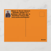 （昆虫）オオカバマダラ、モナーク蝶ひまわりクローズアップ ポストカード (裏面)