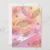 （昆虫）オオカバマダラ、モナーク蝶アダルトバースデーパーティ招待状 招待状 (裏面)