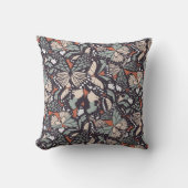 (昆虫)オオカバマダラ、モナーク蝶アニマルプリント クッション (正面)