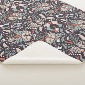 （昆虫）オオカバマダラ、モナーク蝶アニマルプリント シェルパブランケット (3/4)