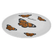 （昆虫）オオカバマダラ、モナーク蝶イラストレーション カッティングボード (角)