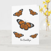 （昆虫）オオカバマダラ、モナーク蝶イラストレーション カード