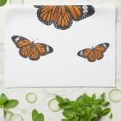 (昆虫)オオカバマダラ、モナーク蝶イラストレーション キッチンタオル (折り畳み)