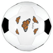 （昆虫）オオカバマダラ、モナーク蝶イラストレーション サッカーボール (回転)
