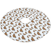 （昆虫）オオカバマダラ、モナーク蝶イラストレーション ブラッシュドポリエステルツリースカート (アングル)