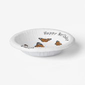 （昆虫）オオカバマダラ、モナーク蝶イラストレーション ペーパーボウル (傾斜あり)